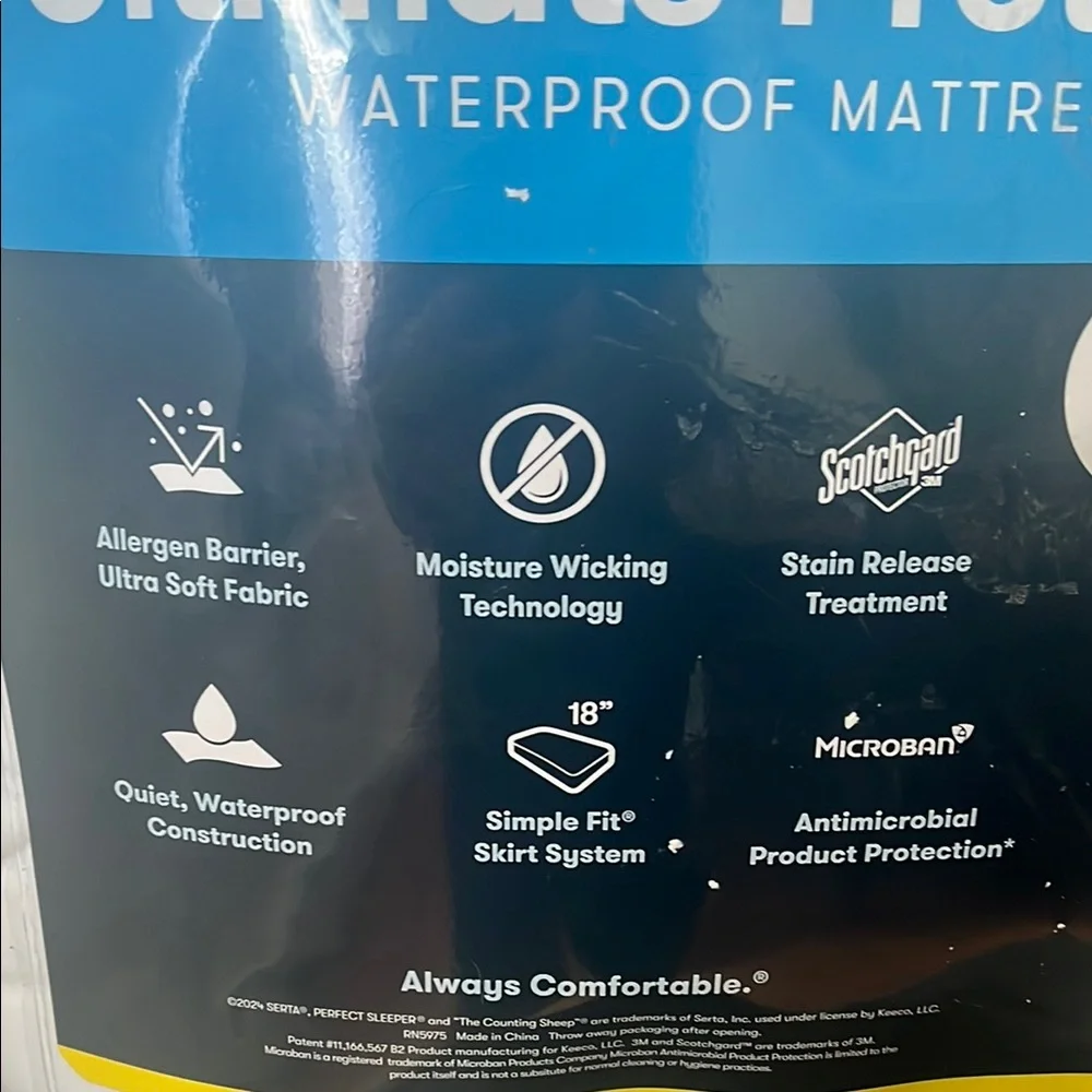 White Waterproof Mattress Cover with Allergen Protection